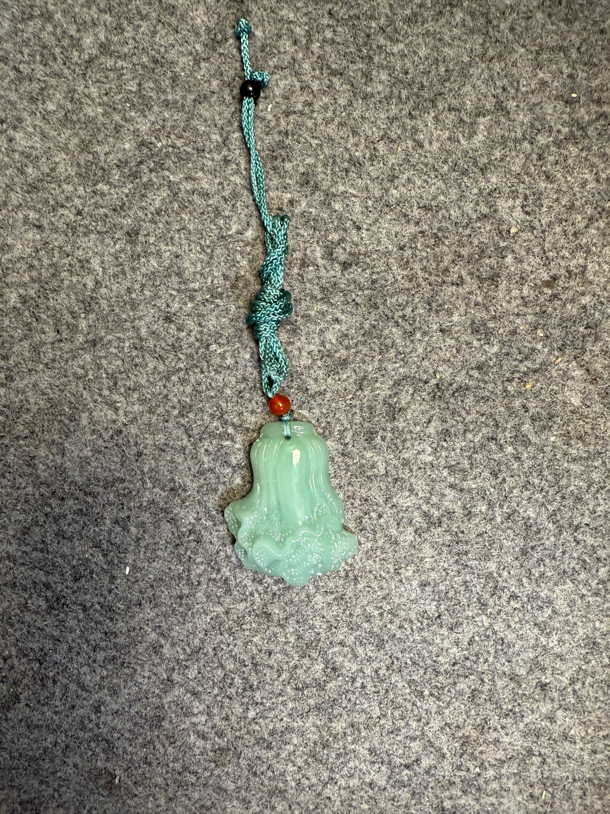 碧玉白菜吊坠一个{雅集甄选}