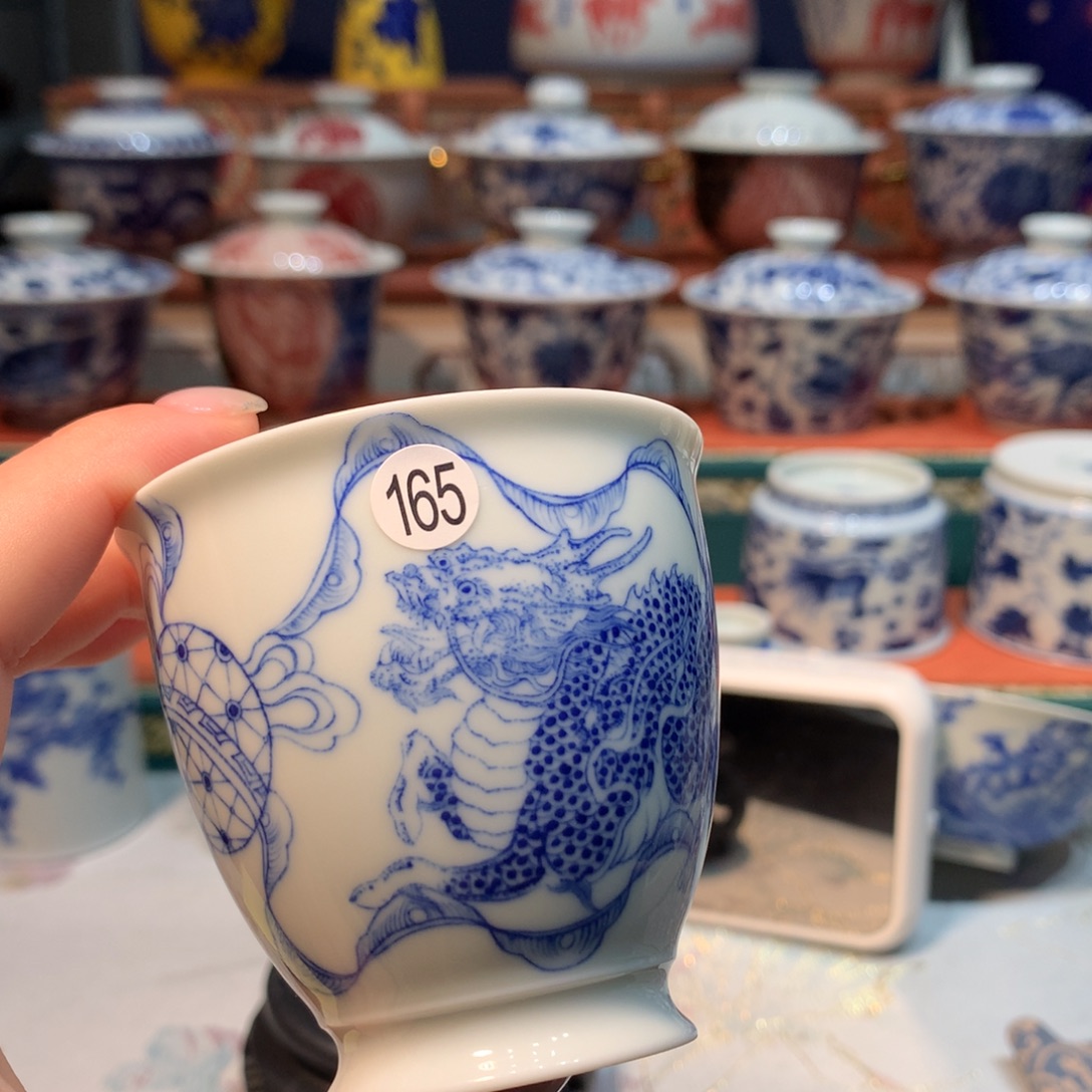 如***影165青花杯子lf101