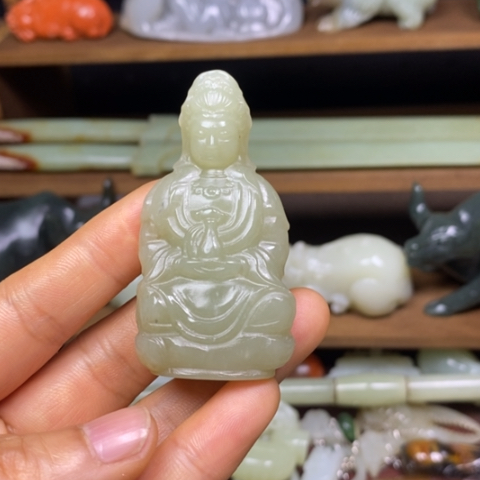 忆***昔和田玉未镶嵌挂件