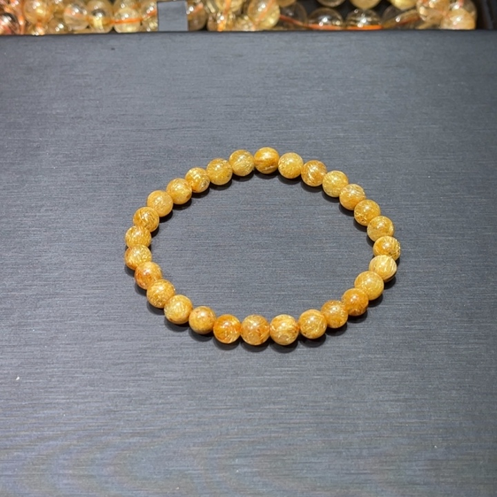 愿***胡发晶手串未镶嵌金钛晶