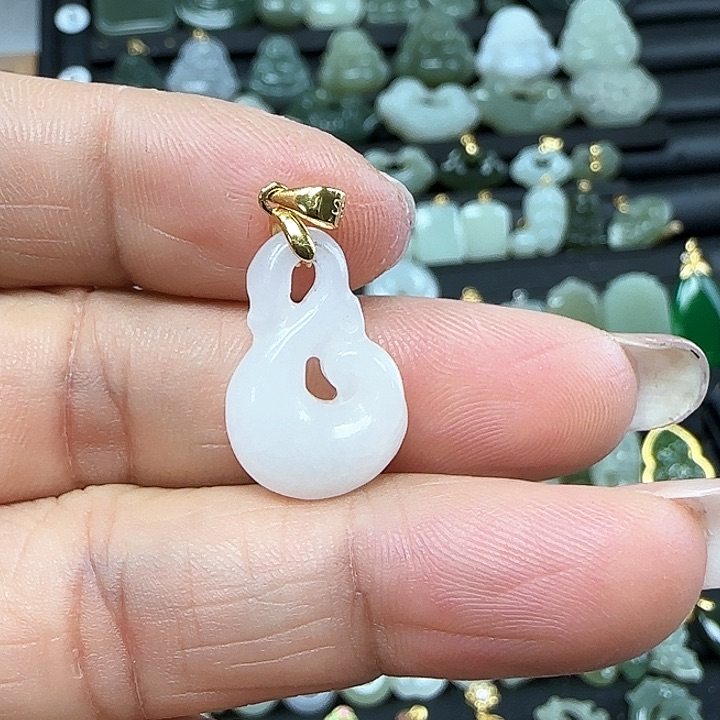 和田玉吊坠(不含链)银S925镶嵌