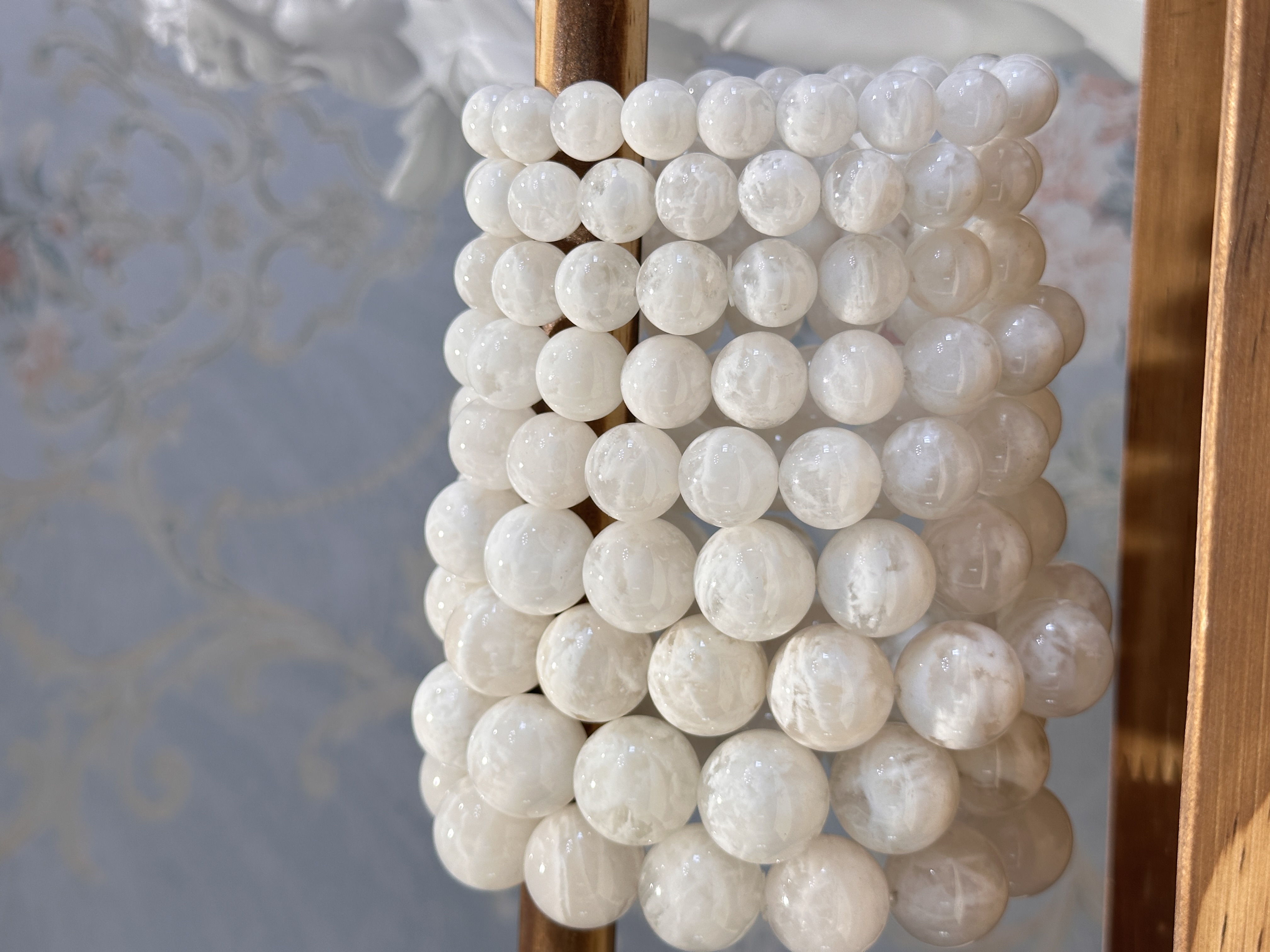 天然水晶雪花幽灵手串 多样性发其一 Y61