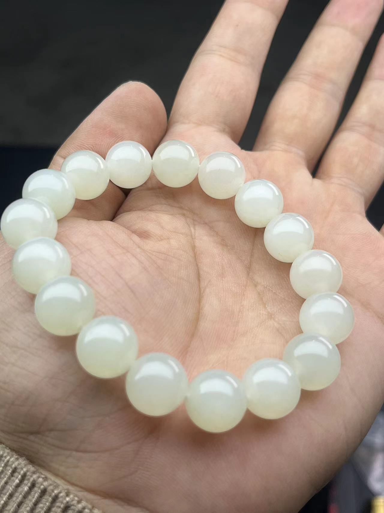 和田玉新疆且末天泰手串卡12 多样性发一  