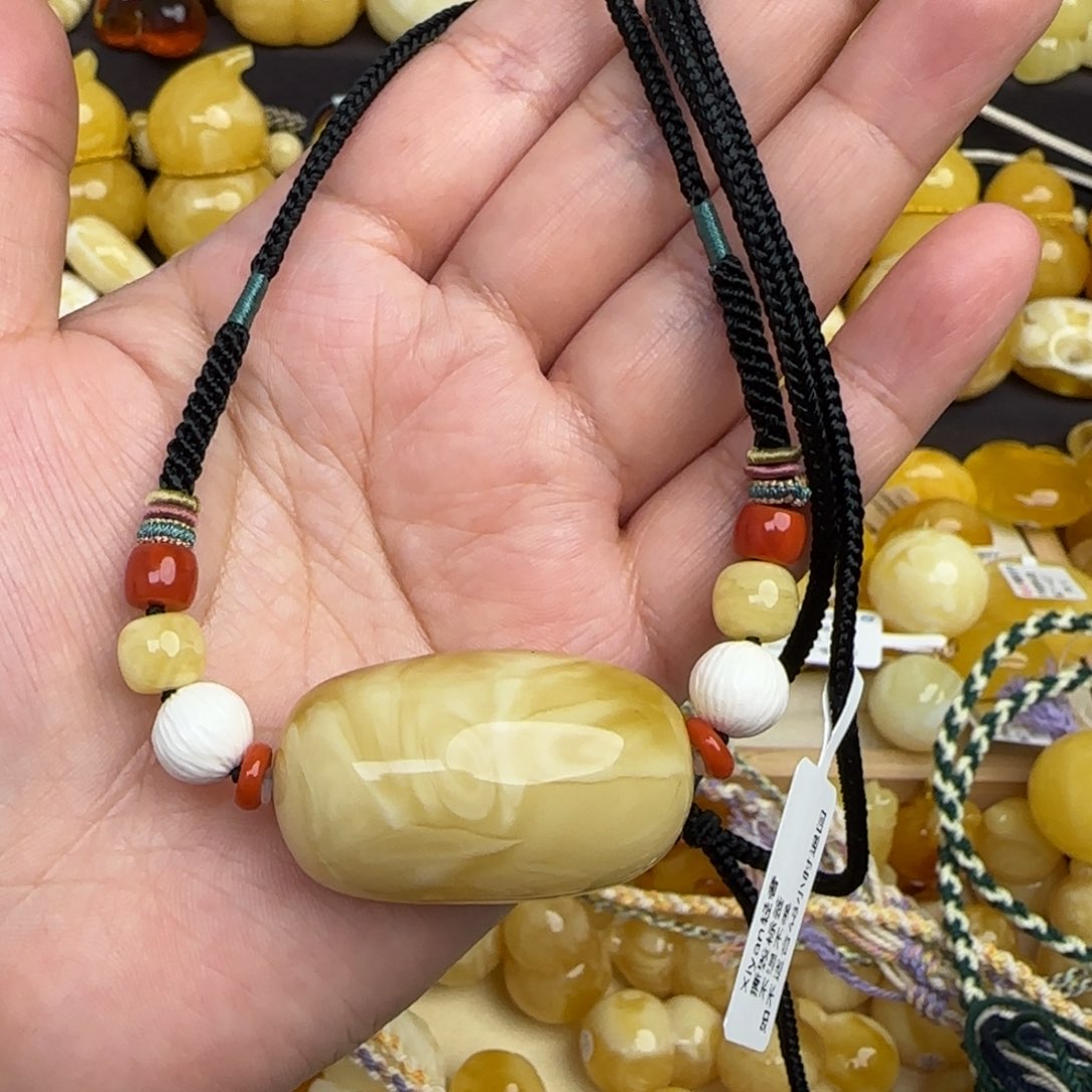 蜜蜡套链未镶嵌S****n蜜蜡锁骨