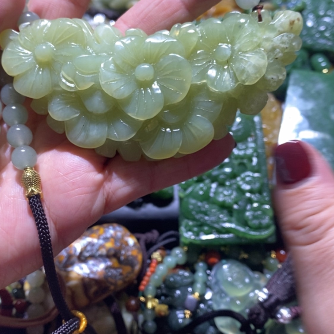 【闪购商品】岫玉毛衣链未镶嵌