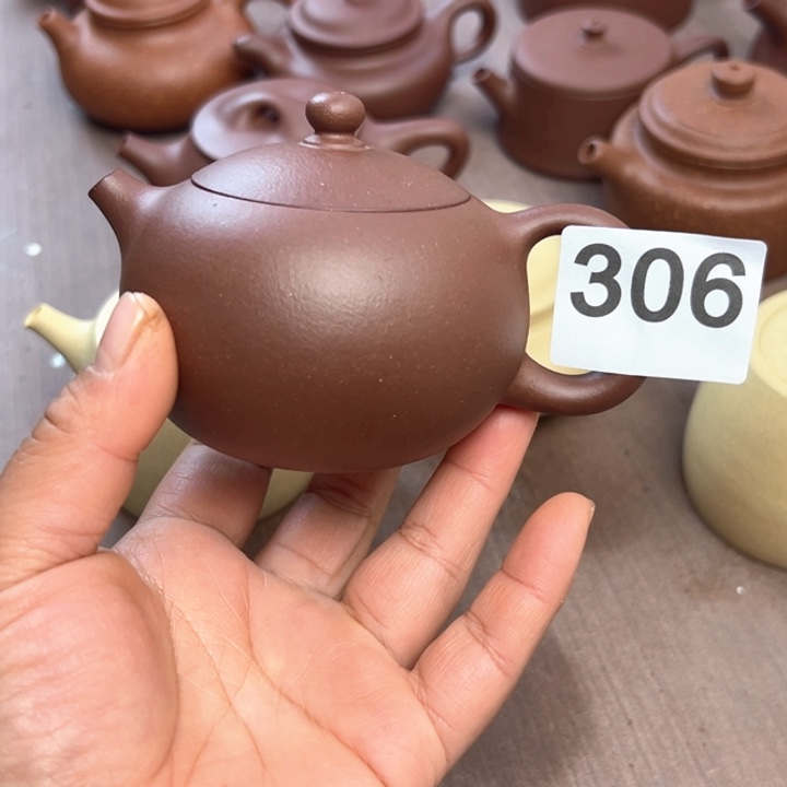 紫砂茶壶低槽清半手工180cc瑕疵