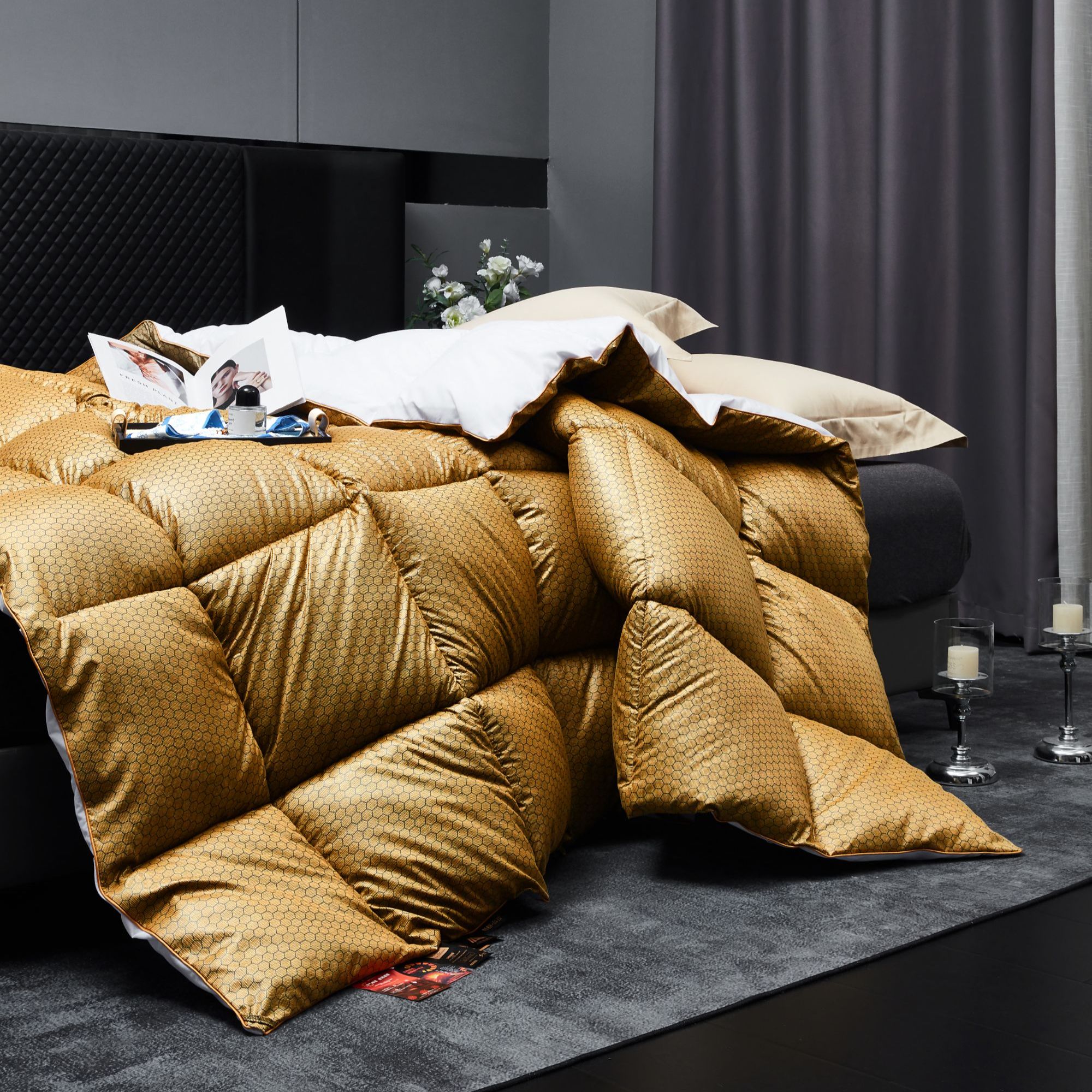 30天试睡 石墨烯黑金航空蓄热被 倍感温暖亲肤冬被200*2305.8斤