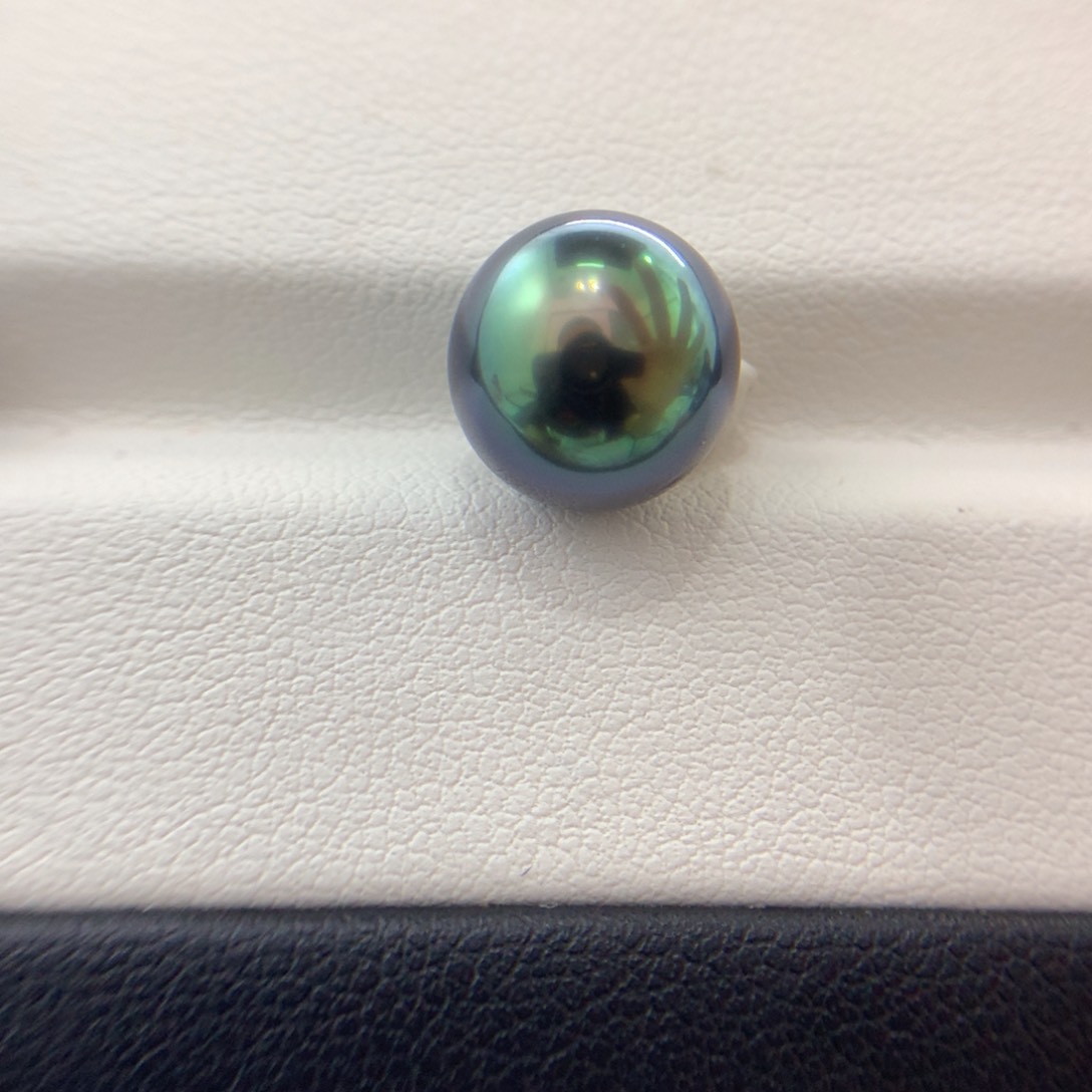 未镶嵌裸珠定制海水珍珠苍蝇绿炫蓝大溪地10+