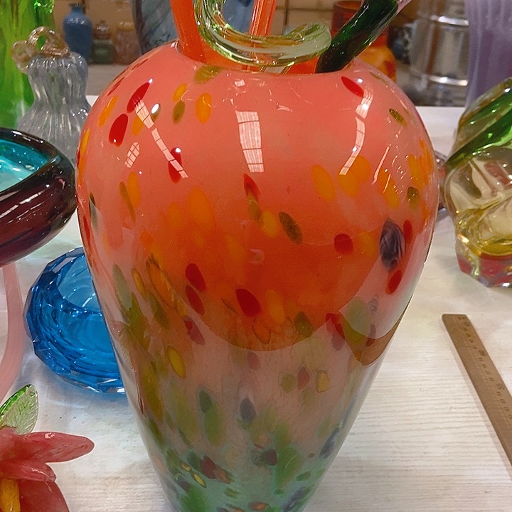 无铅玻璃琉璃花瓶高30口9