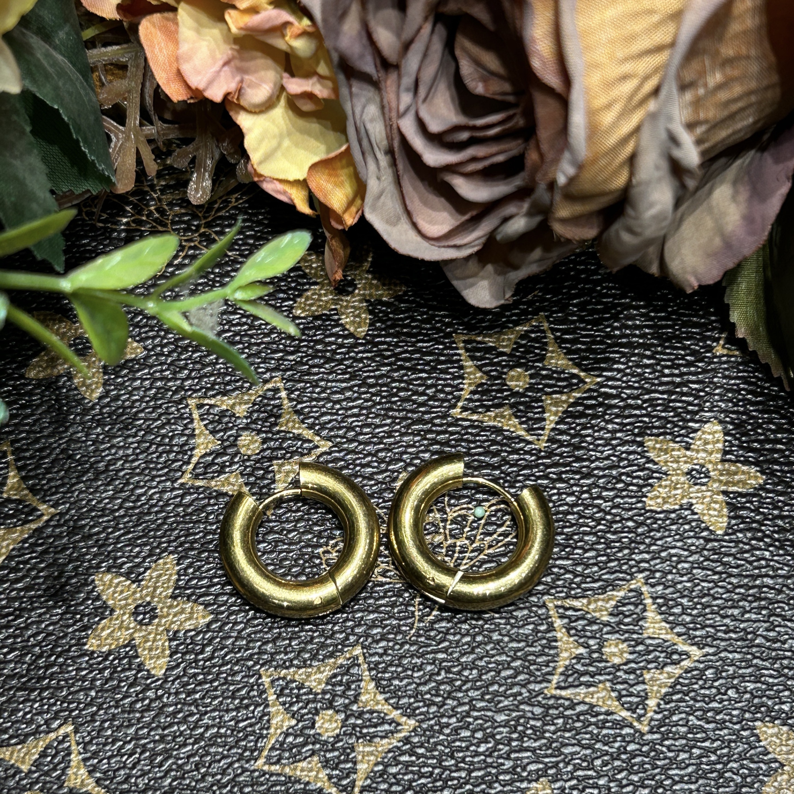 铜合金耳饰  Reborn Vintage气质时尚复古素金耳圈