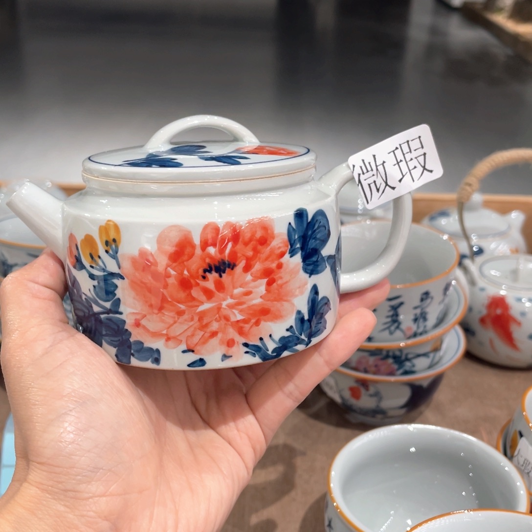 釉下彩纯手绘微瑕