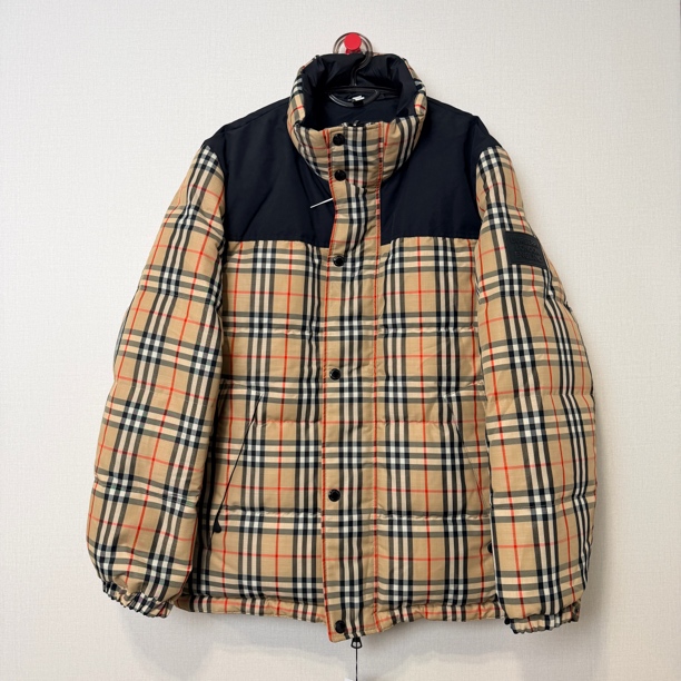 未使用 BURBERRY/博柏利 格纹双面穿羽绒服/XL/编号11927