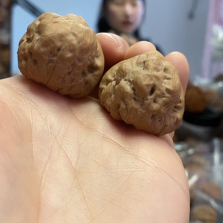 文玩核桃把件34三角古蝉