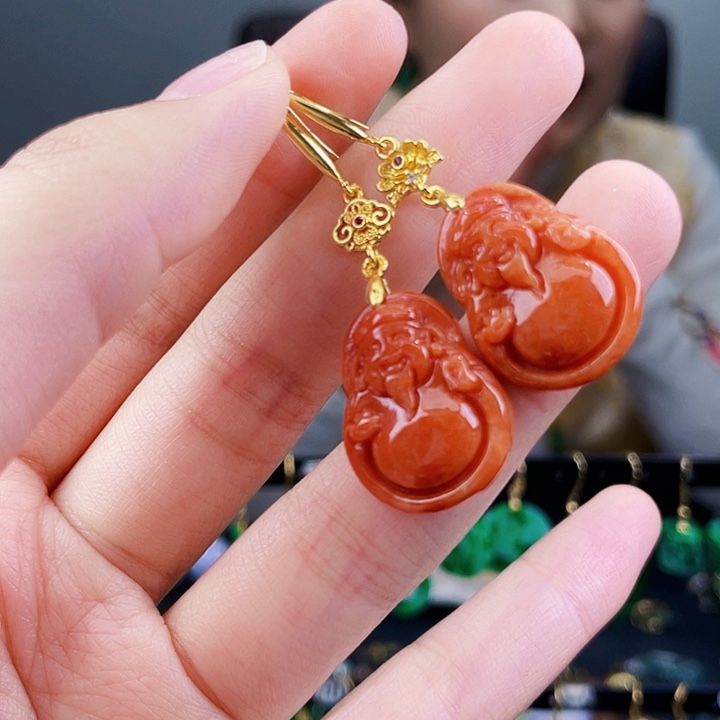 翡翠耳饰未镶嵌饰品