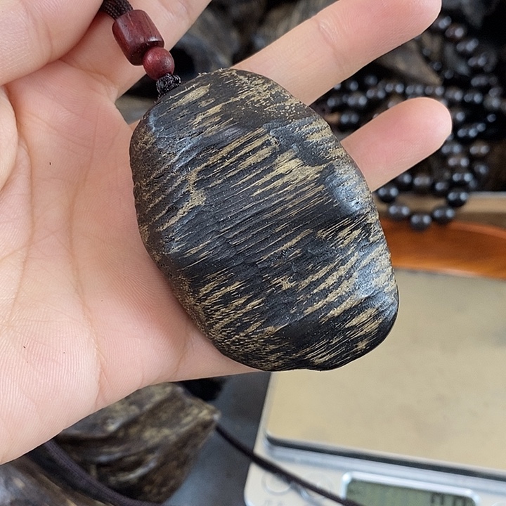村***口香榧木海南吊坠44.6g