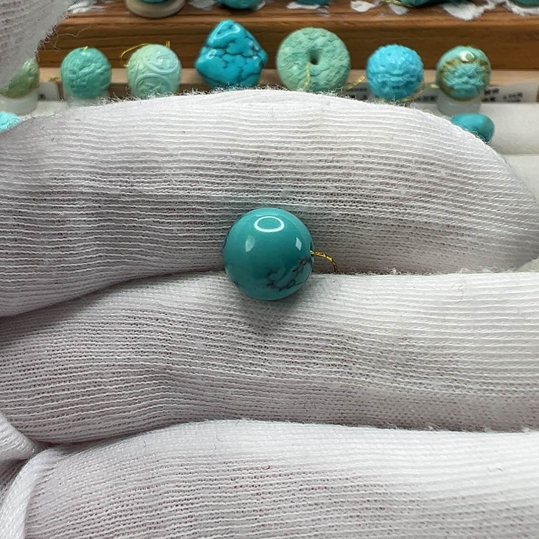 绿松石圆珠 未镶嵌