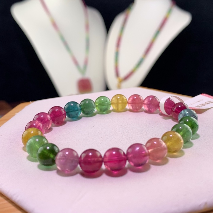 双色碧玺手链未镶嵌