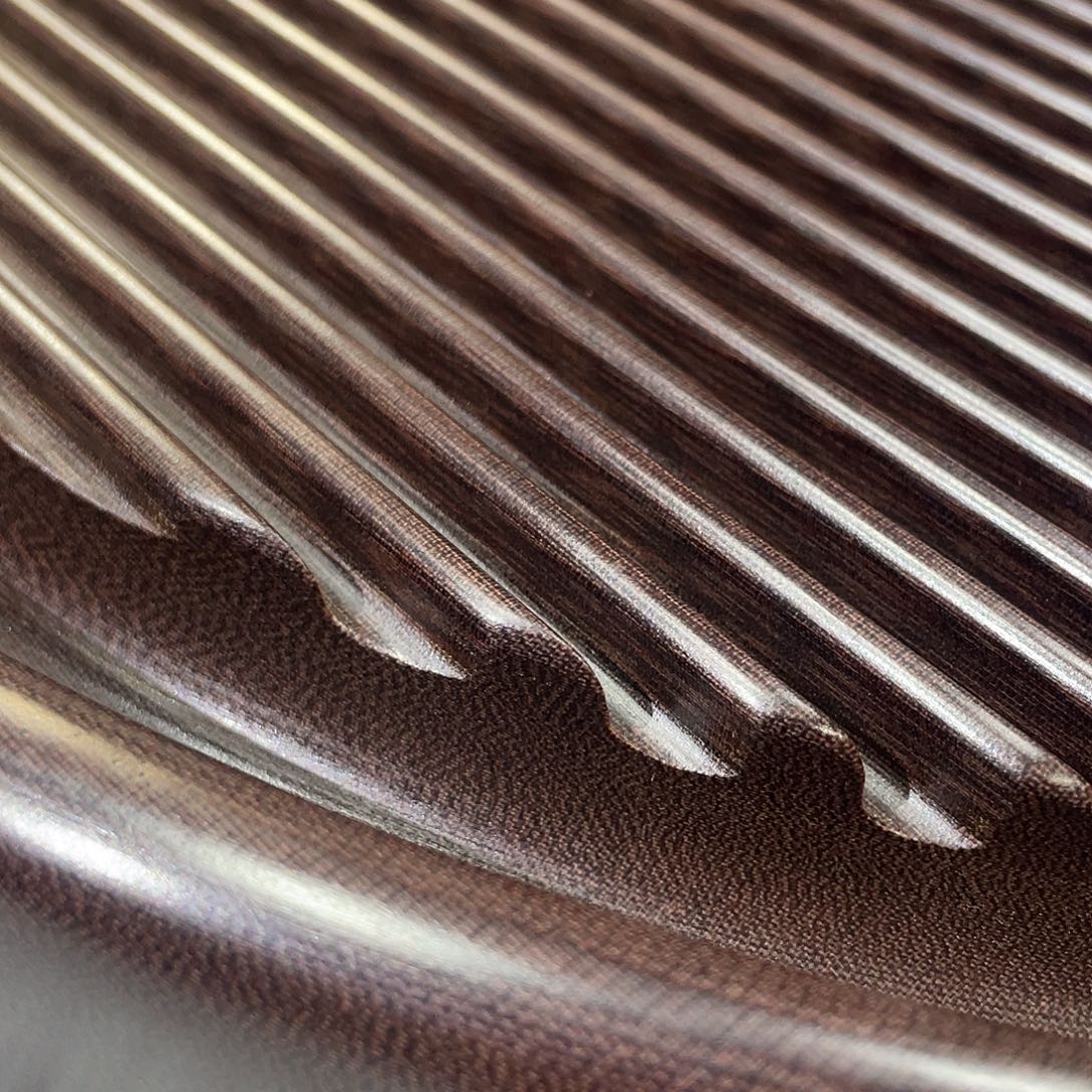 冰***川电木茶盘紫檀色圆盘50