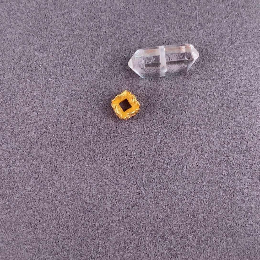水晶珠宝半成品银S925镀金镶嵌