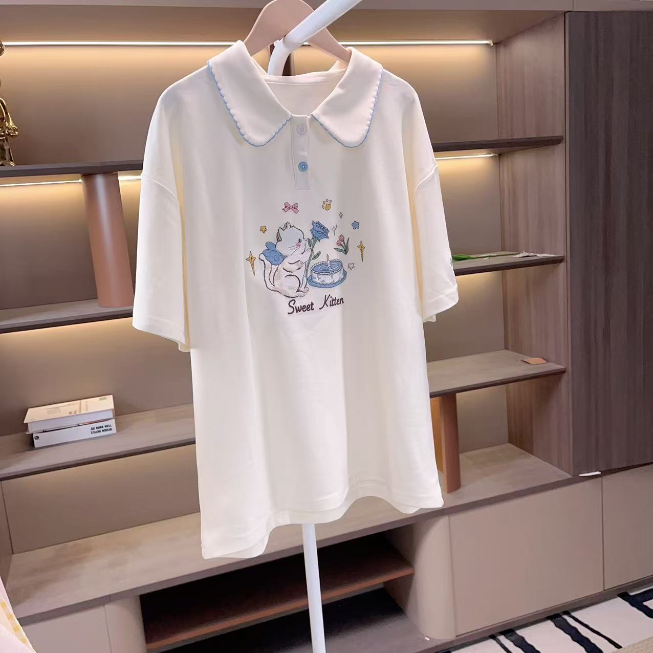 女童短袖T恤夏装2025夏季新款亲子装百搭儿童打底衫上衣25XK234