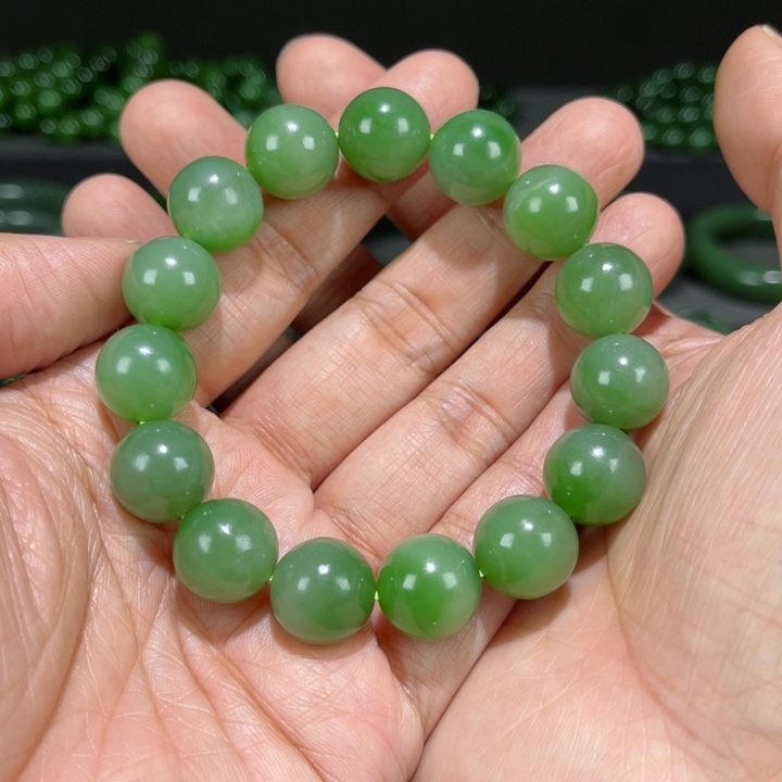 和田玉（碧玉）手链未镶嵌B****❤