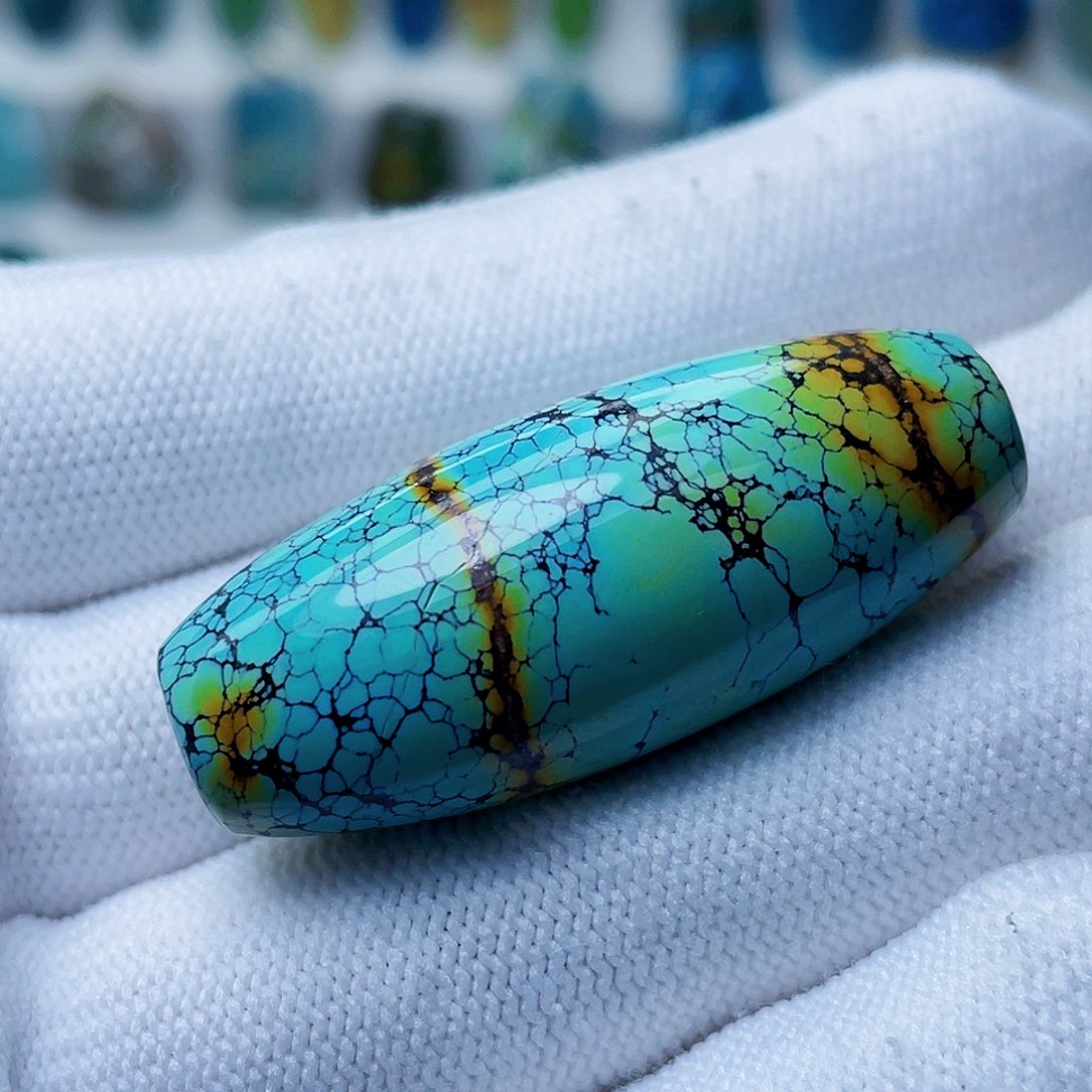 绿松石未镶嵌桶珠