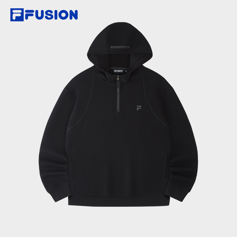 FILA【老钱风】半拉链运动连帽卫衣男士秋冬季针织内搭T11M615201F