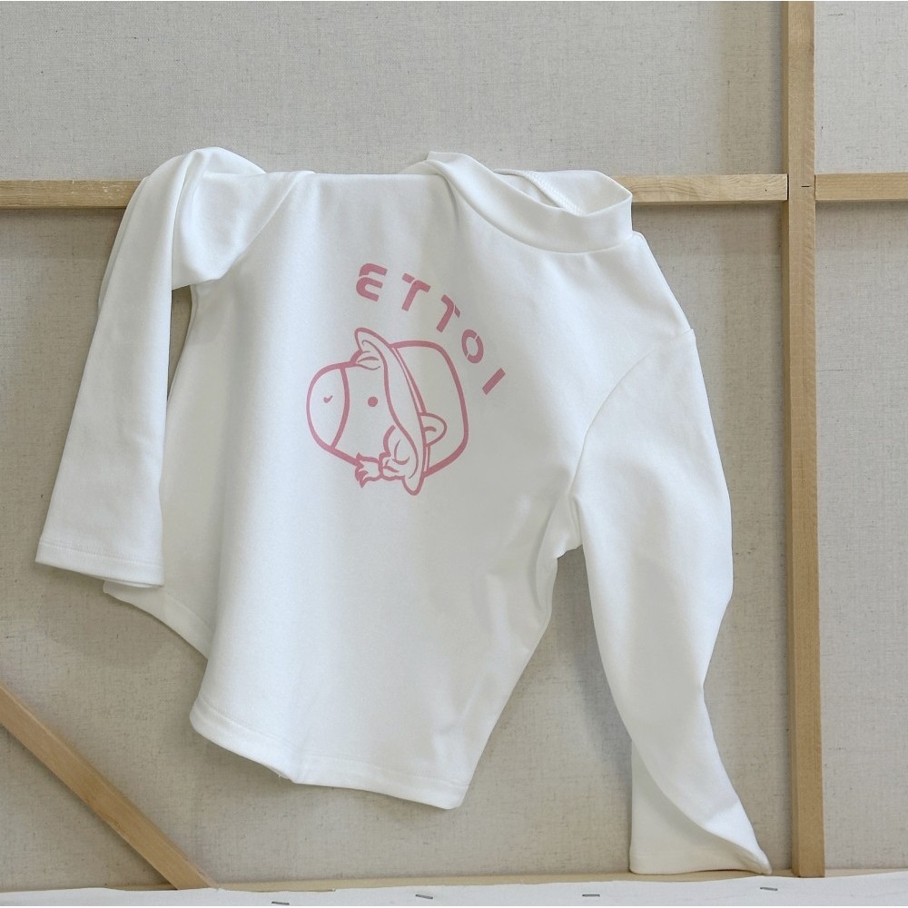 652QKL08儿童圆领半高领印花长袖T恤