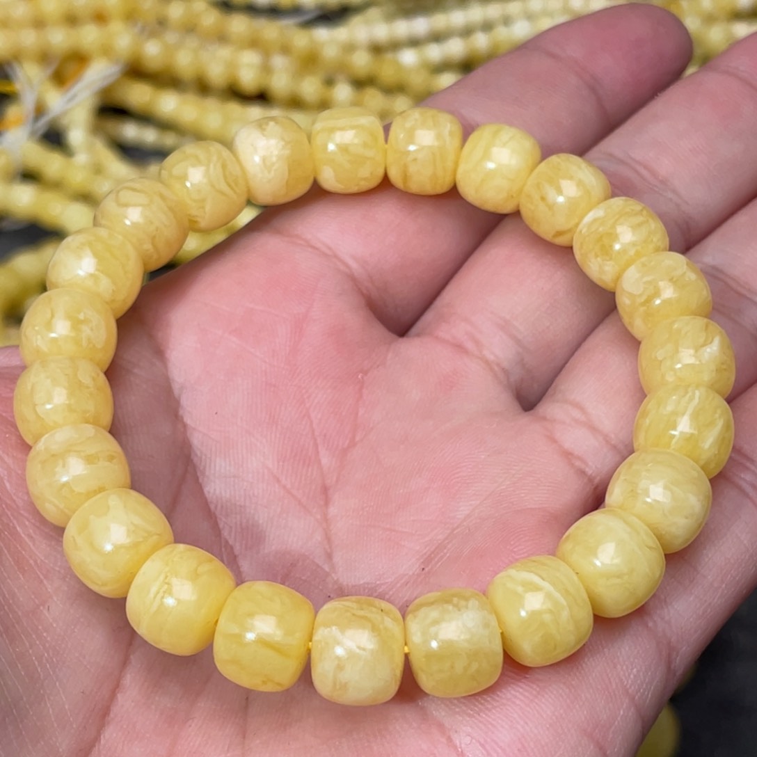 蜜蜡裸石未镶嵌蜜蜡手串10mm