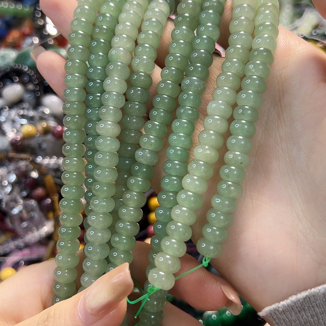 玛瑙/玉髓未镶嵌珠宝半成品东陵玉算盘卡8一条