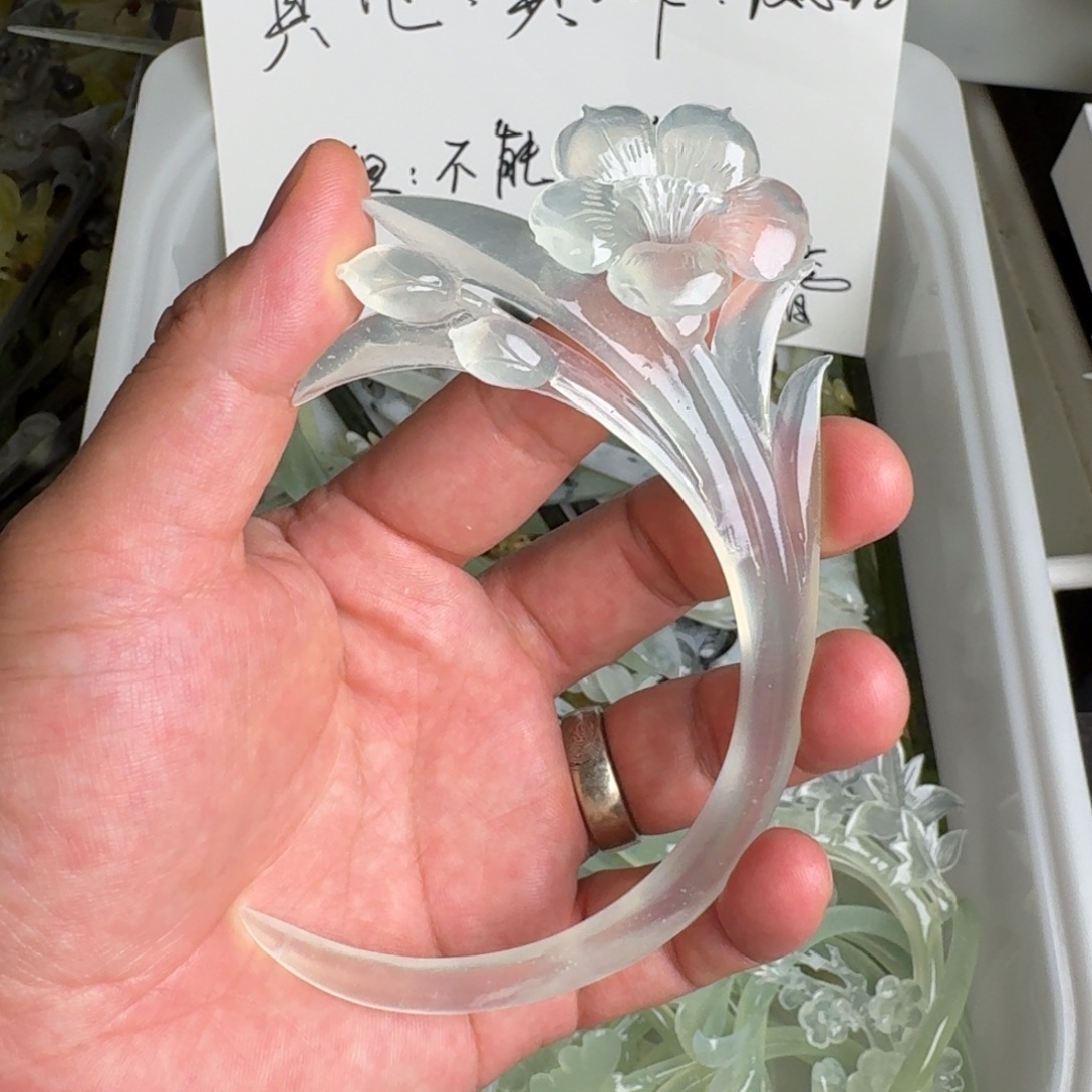 未镶嵌蛇纹石玉发饰