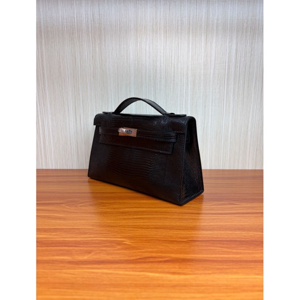 蜥蜴皮kl22cm手缝蜡线单肩斜挎轻奢百搭手拿包晚宴女包