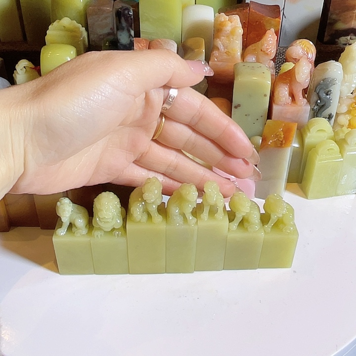 青田石方*老矿青田石