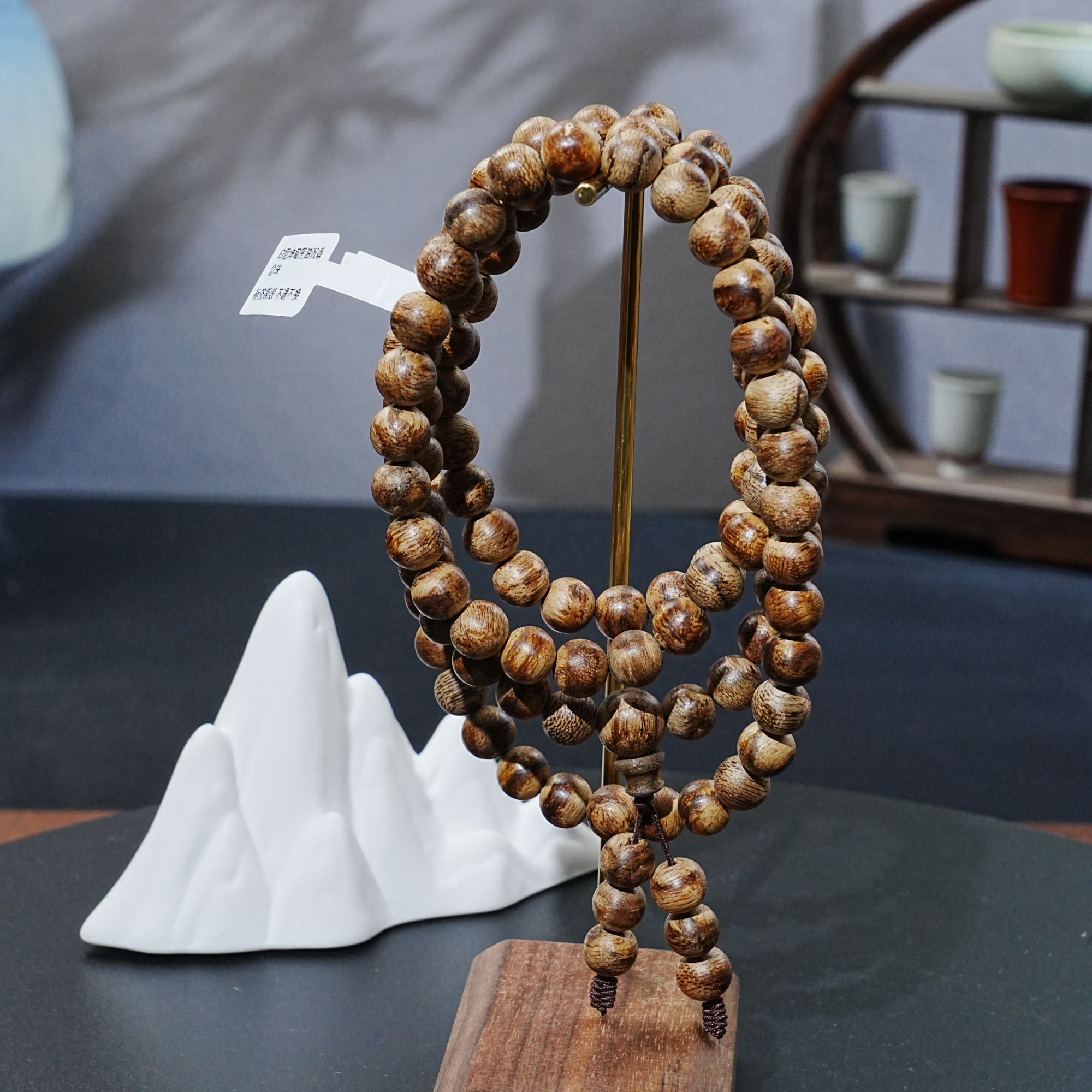 "印尼坤甸黑油沉香念珠 0.86cm 13.62g 250717018 B 