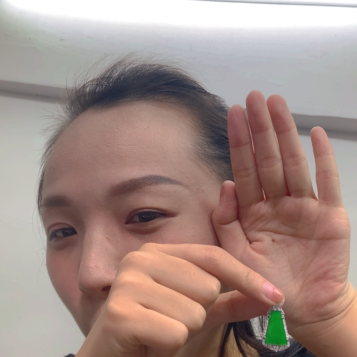 翡翠未镶嵌颈饰一个