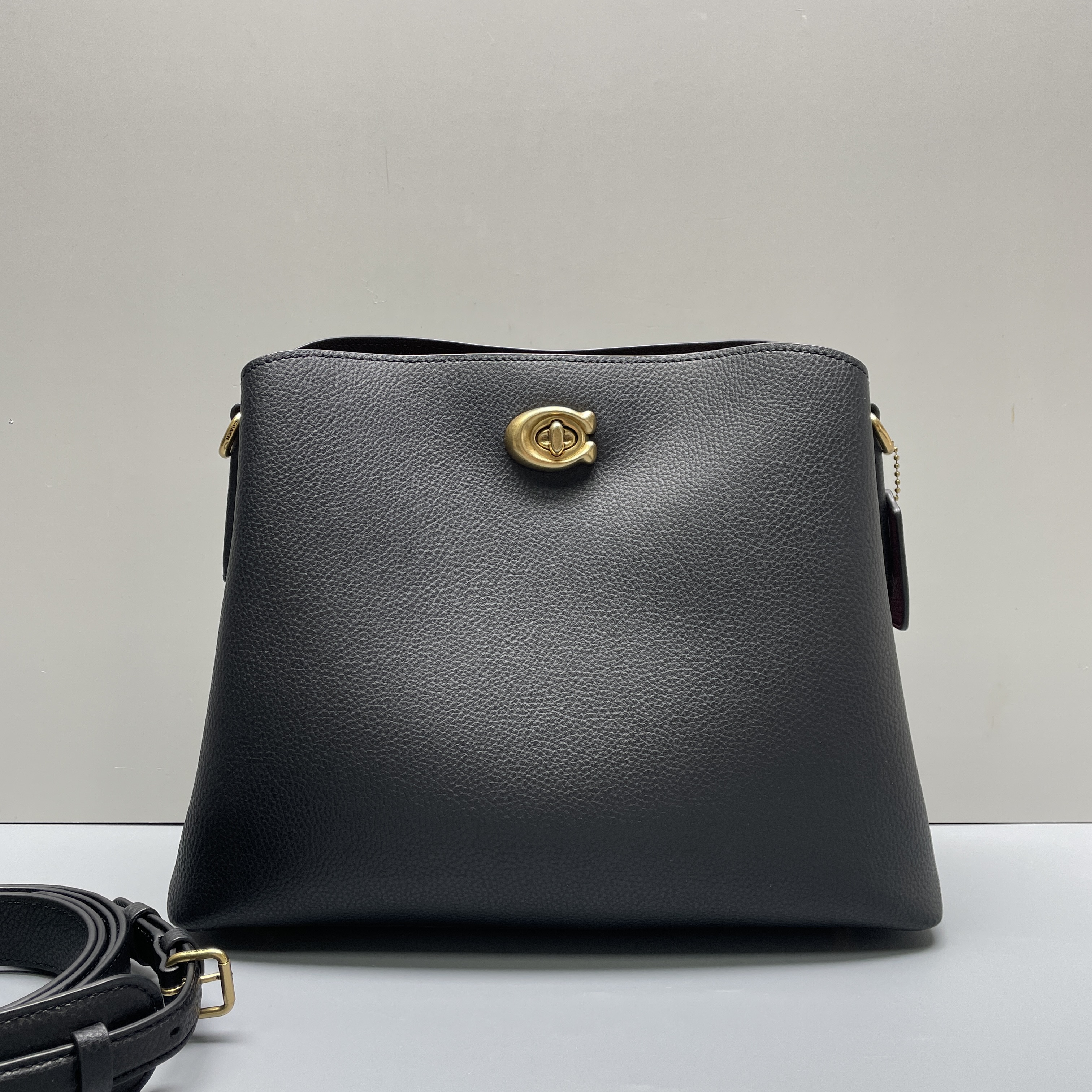 95新 COACH/蔻驰 小林willow黑色大水桶包31*24*11cmB120702