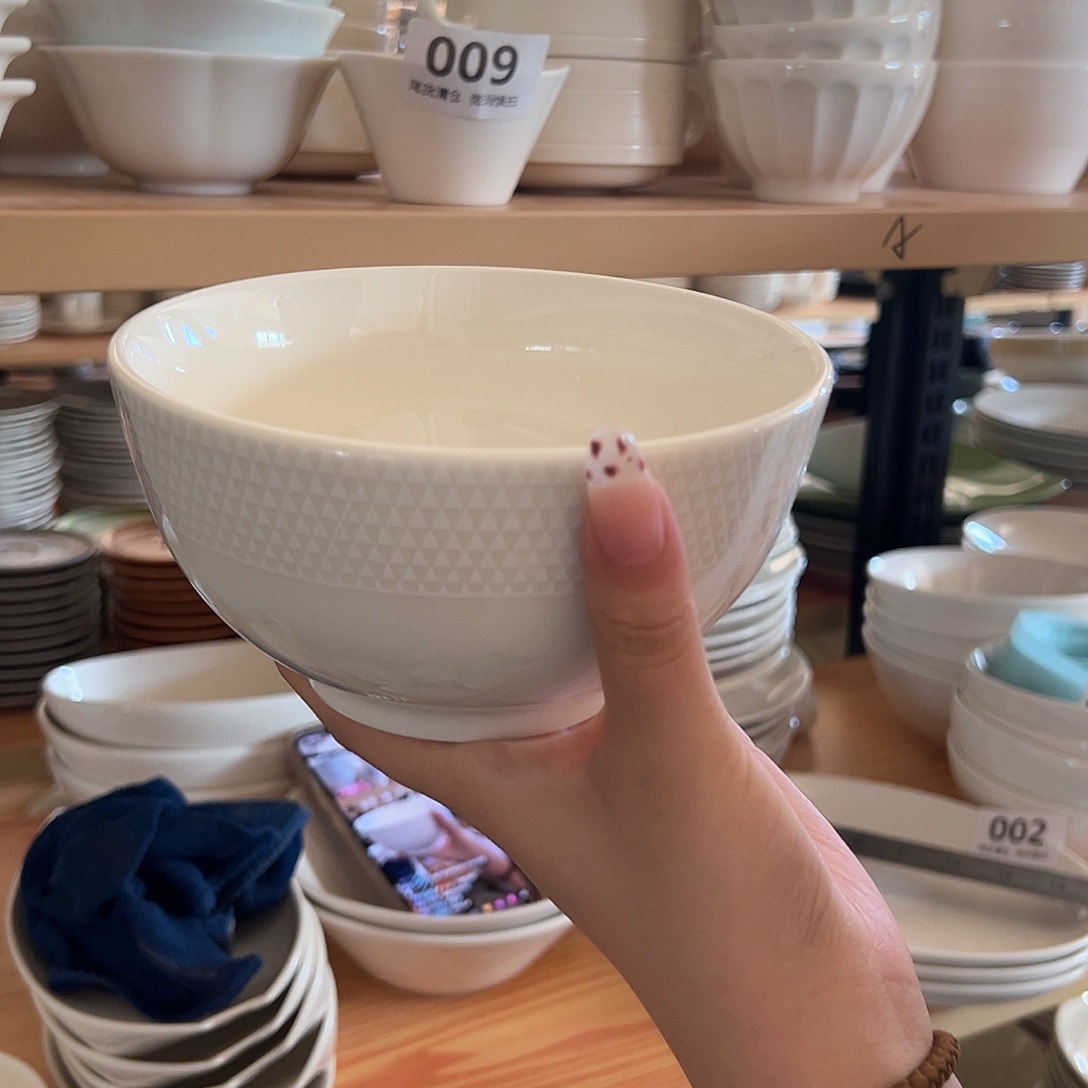 新骨瓷012微瑕凌格白5.75寸面碗