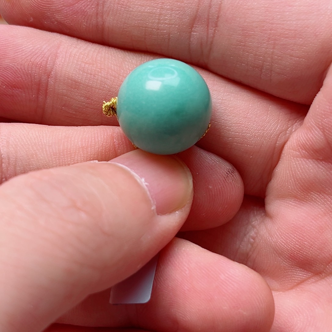 绿松石圆珠15.7未镶嵌