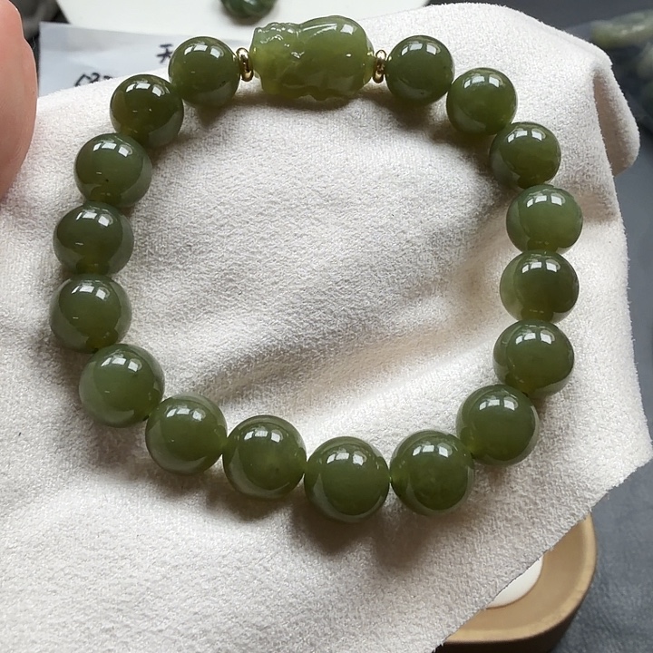 和田玉未镶嵌手链16