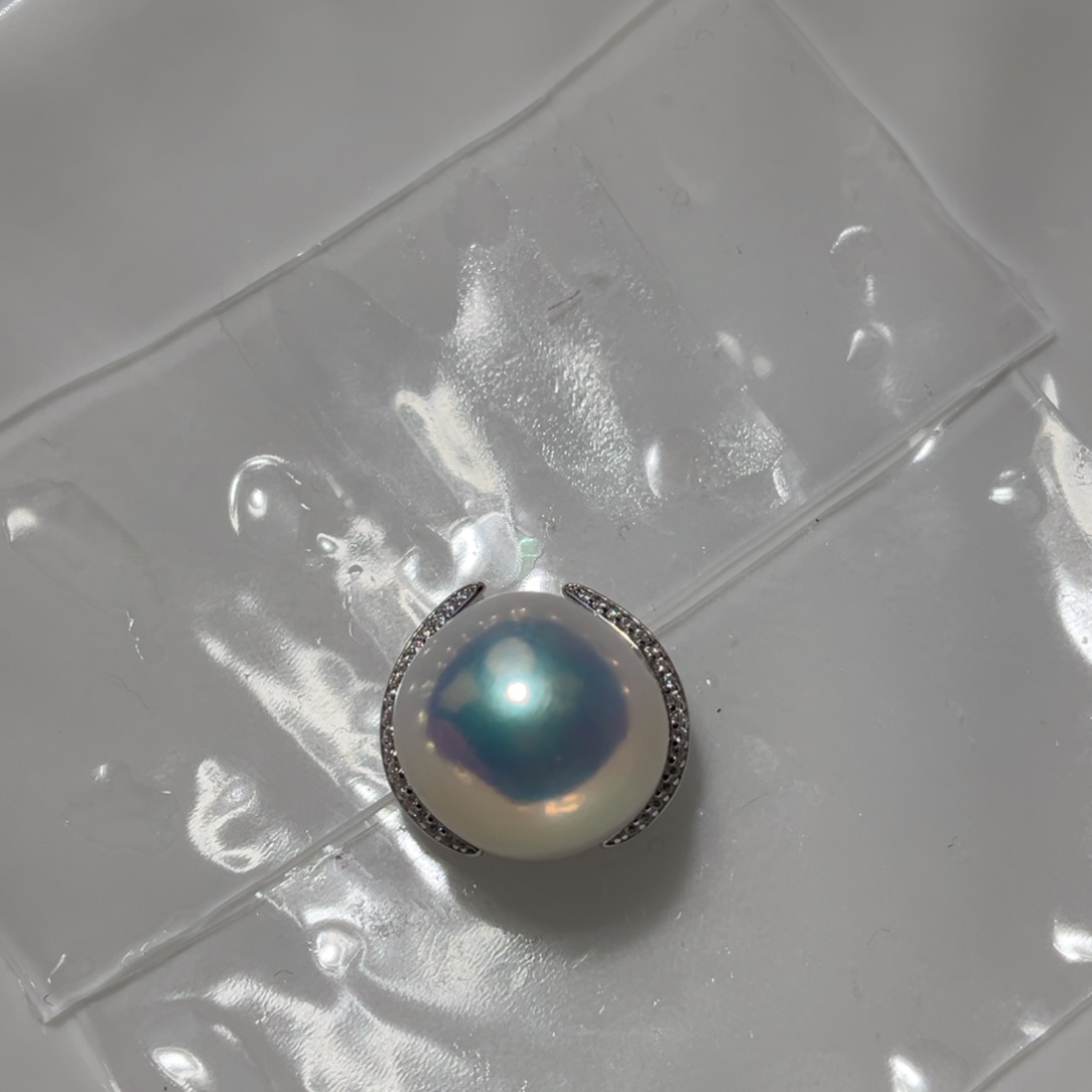 银S925镶嵌淡水珍珠颈饰