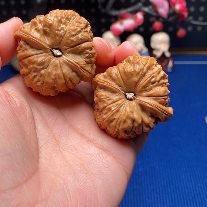 文玩核桃把件43荷叶底南瓜