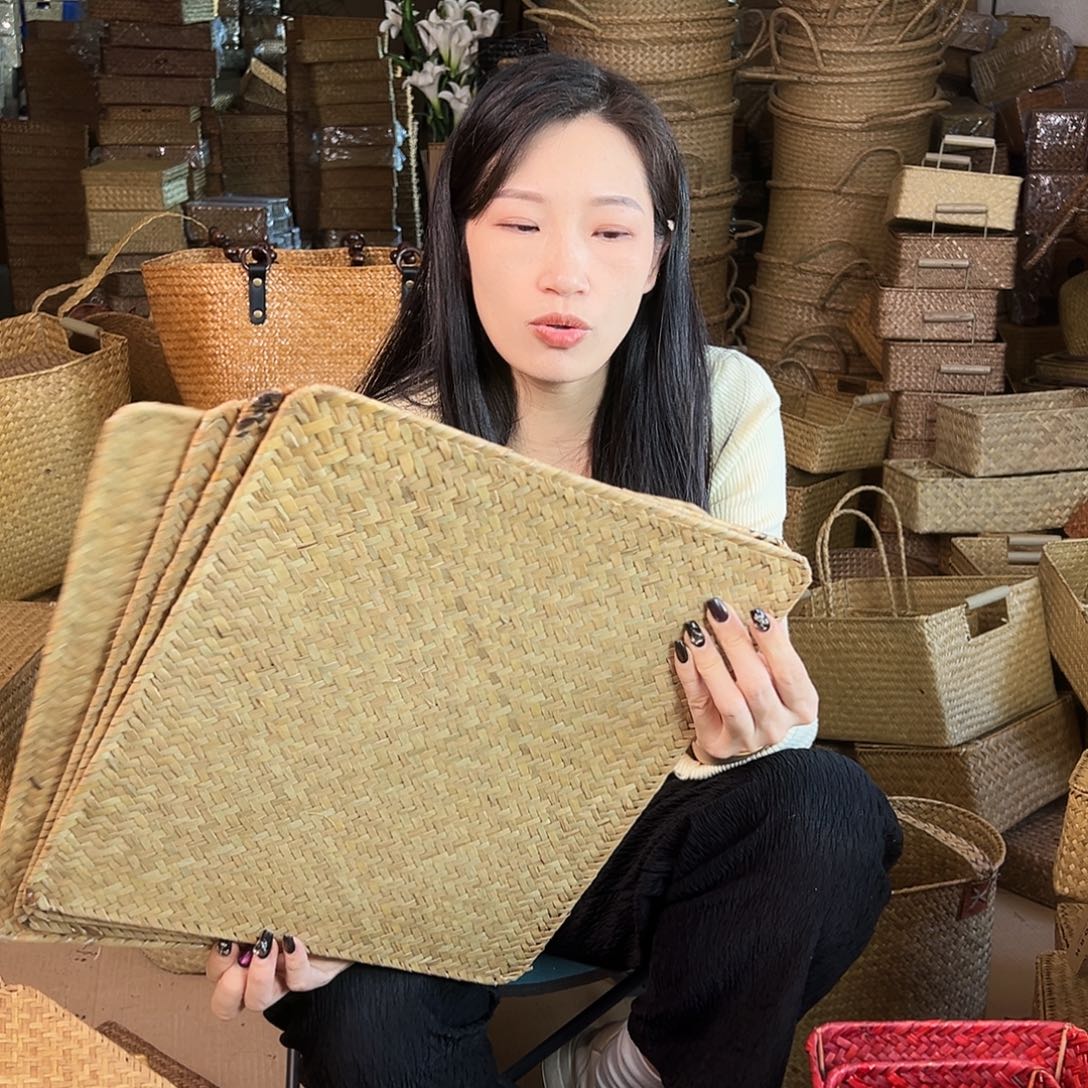 草编包/草编收纳盒带瑕疵