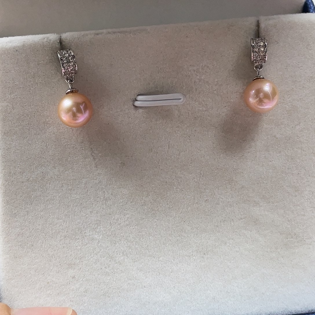 耳饰淡水珍珠银S925镶嵌
