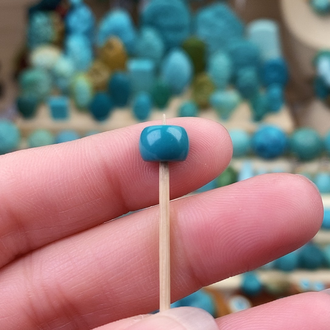 绿松石珠宝奇石未镶嵌8mm