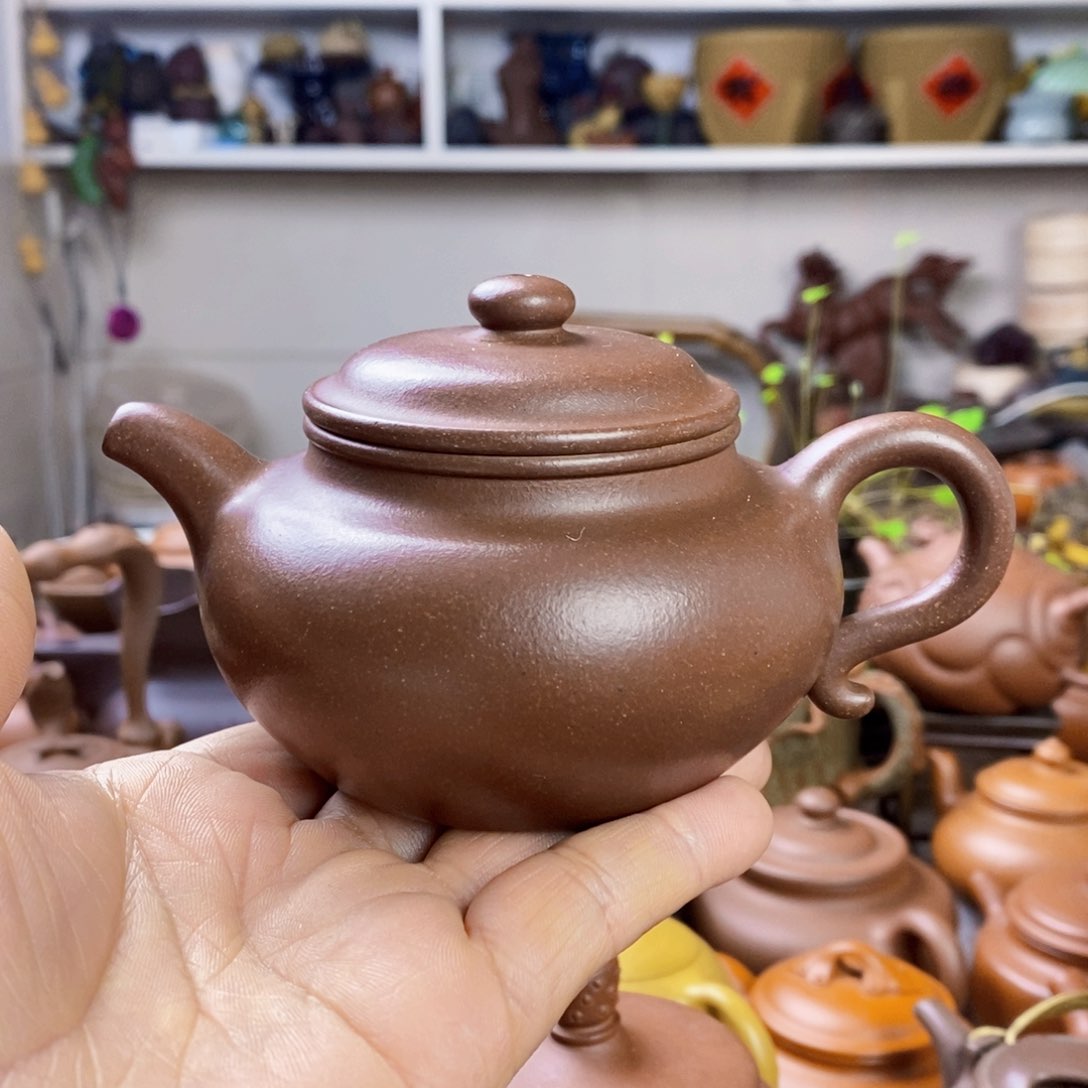 底槽青茶壶原石广紫砂全手工