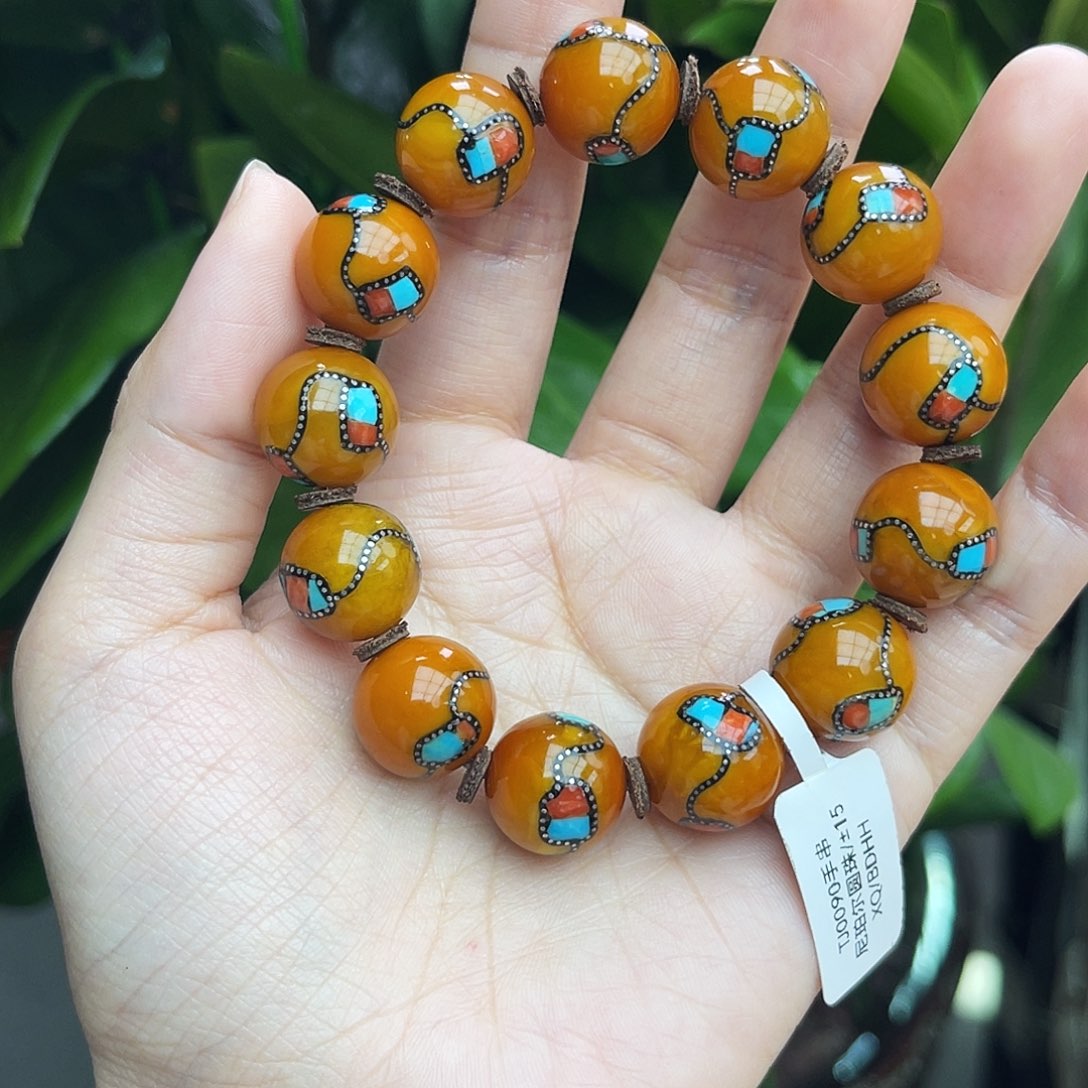 琥珀未镶嵌手链15 多样性发其一