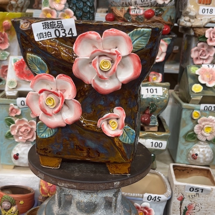 紫砂花盆粗陶材质多肉花盆034