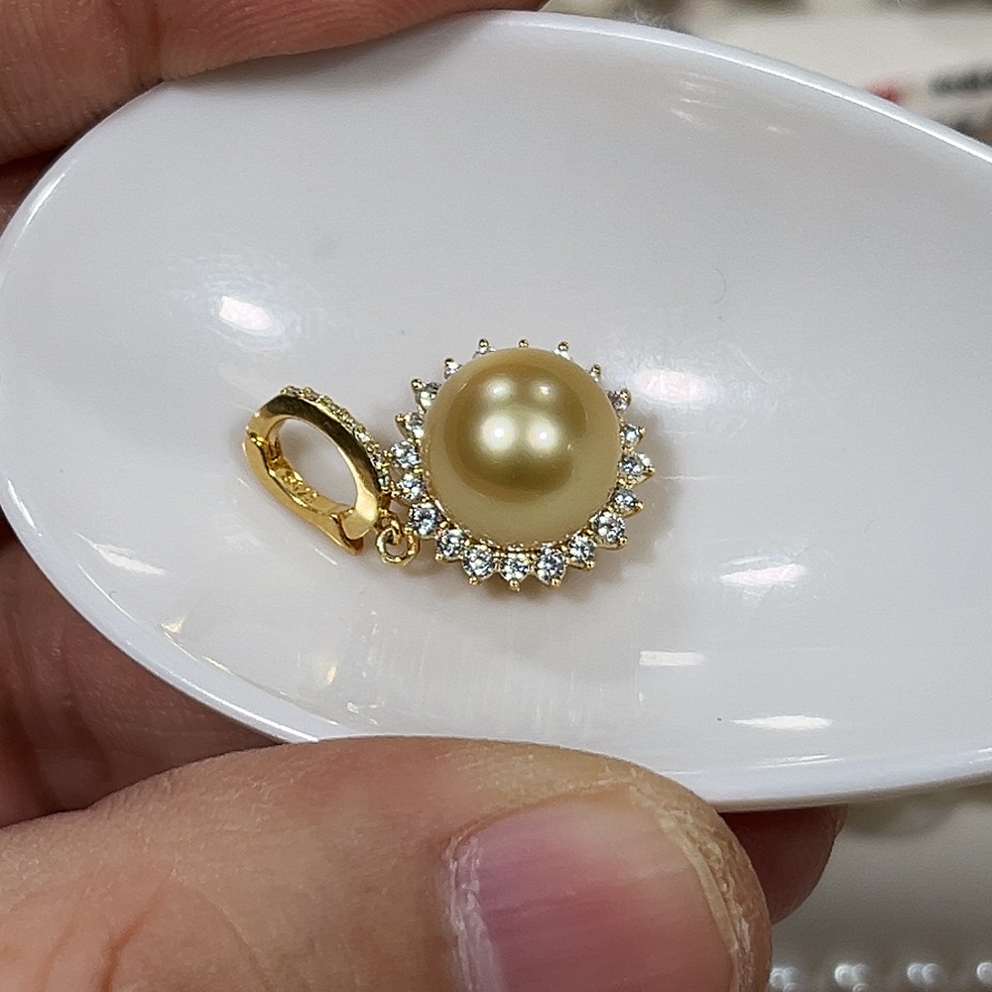 银S925镶嵌颈饰海水珍珠