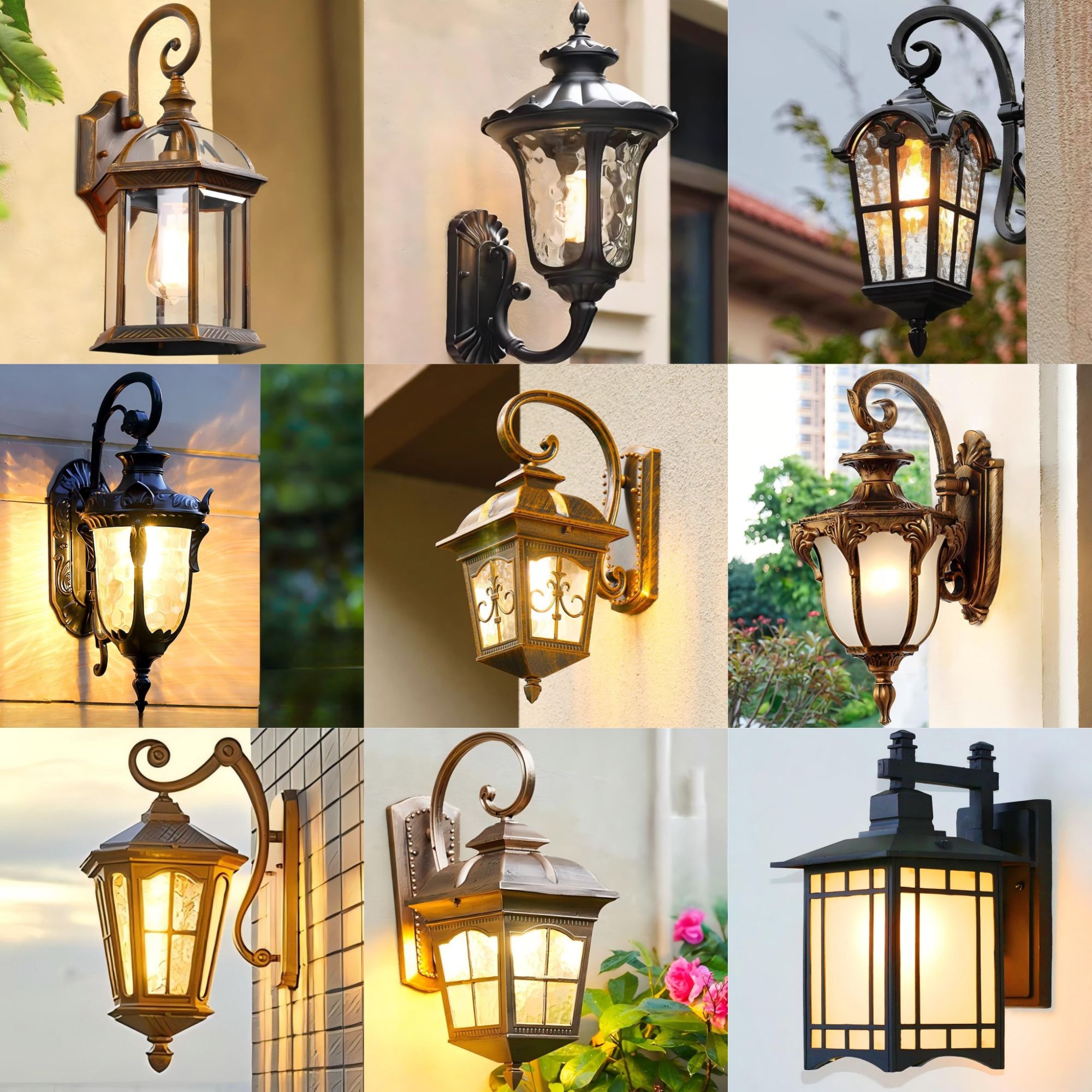 欧式复古户外壁灯别墅防水庭院灯室外大门口阳台露台柱子外墙壁灯