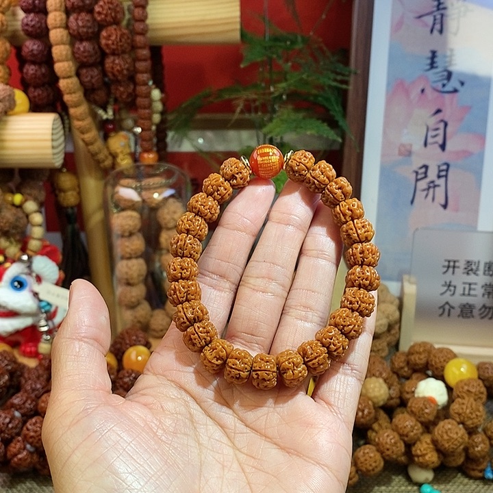 金刚菩提手串11半玉华单圈心经款